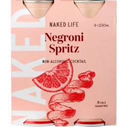 Photo of Naked Life Non-Alcoholic Cocktail Negroni Spritz 4.0x250ml