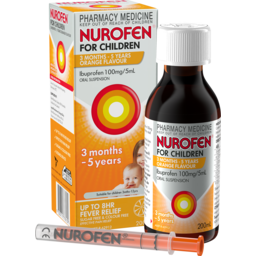 Photo of Nurofen For Children 3months - 5years Pain And Fever Relief 100mg/5ml Ibuprofen Orange 200ml 200ml