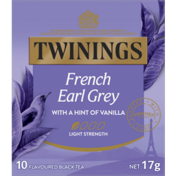 Photo of Twinings Light Strength French Earl Grey With A Hint Of Vanilla Black Tea Bags 10 Pack