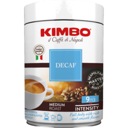 Photo of Kimbo Decaffeinato Ground Coffee Tin 250g