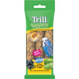Photo of Trill Honey Sticks With Currant & Apple Budgie Bird Treat 3 Pack 105g