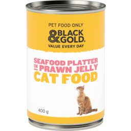 Photo of Black & Gold Cat Food Seafood Platter 400gm