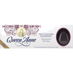 Photo of Queen Anne Marshmallow Egg Dark Chocolate Raspberry 200g