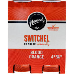 Photo of Remedy - Switchel Blood Orange 250ml 4 Pack