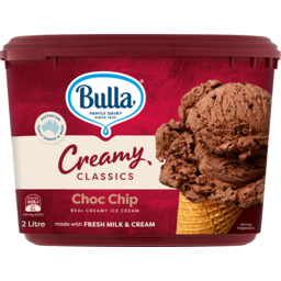 Photo of Bulla Creamy Classics Choc Chip Ice Cream 2l