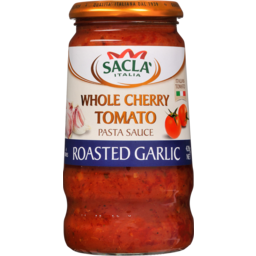 Photo of Sacla Whole Cherry Tomato Roasted Garlic Pasta Sauce 420g