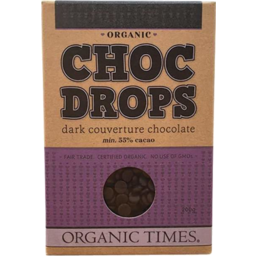 Photo of ORGANIC TIMES:OT Dark Couverture Choc Drops 200g