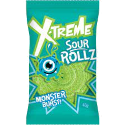 Photo of Xtreme Sour Rollz Blue R/Berry 40g