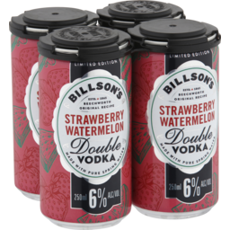 Photo of Billson's Vodka & Strawberry Watermelon 6% 4x250ml