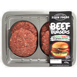 Photo of Farm Foods Sausage Beef Burgers 450gm