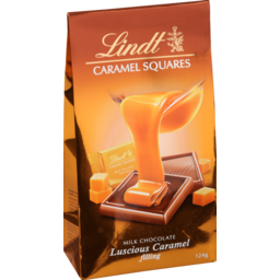 Photo of Lindt Caramel Squares Milk Chocolate With Caramel Filling 124g