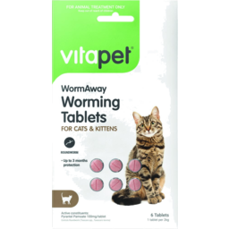 Photo of Vitapet Wormaway Cat Worming Tablets 6 Pack