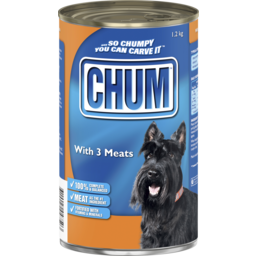 Photo of Chum Adult Dog Food With 3 Meats Can 1.2kg