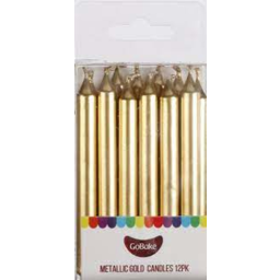 Photo of Candles Long Gold 12 Pack