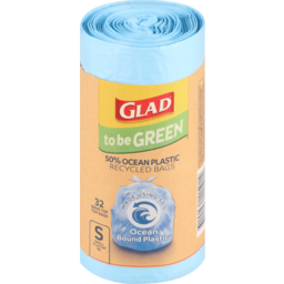Photo of Glad To Be Green 50% Ocean Bound Plastic Recycl Bags Small 32
