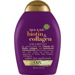 Photo of Vogue Ogx Ogx Thick & Full + Volumising Biotin & Collagen Shampoo For Fine Hair 385ml