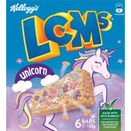 Photo of Kelloggs Lcms Rice Bubbles Unicorn Bars 6 Pack 132g
