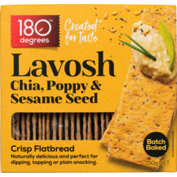 Photo of 180 Degrees Lavosh Chia Poppy Sesame 150 Gram