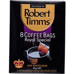 Photo of Robert Timms Coffee Bag Royal Special 45g 8pk