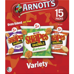 Photo of Arnotts Shapes Variety Multipack 15 Pack