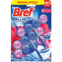 Photo of Bref Blue Active Flower, Rim Block Toilet Cleaner, 3.0x50g