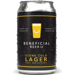 Photo of Beneficial Beer Co Stone Cold Lager Non-Alcoholic Can 375ml