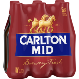 Photo of Carlton Draught Carlton Mid 6 X 375ml Bottles 6.0x375ml
