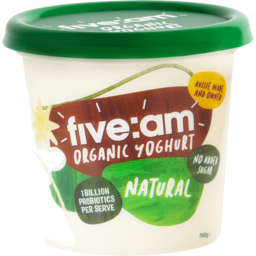 Photo of Five:Am Organic Natural Yoghurt 700g