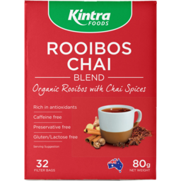 Photo of Kintra Foods Rooibos Chai Blended With Natural Chai Spices Filter Bags 32 Pack 80g