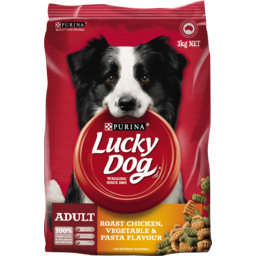 Photo of Purina Lucky Dog Adult Roast Chicken Vegetable & Pasta Flavour Dry Dog Food 3kg