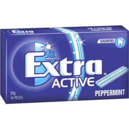 Photo of Extra Active Peppermint Chewing Gum Sugar Free 14 Piece 27g