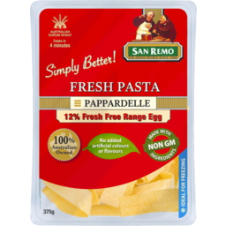 Photo of San Remo Pappardelle Egg Fresh Pasta 375g