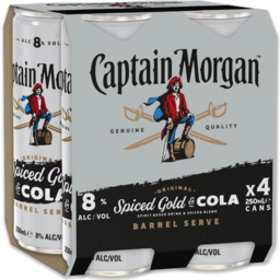 Photo of Captain Morgan & Cola 8% 250ml