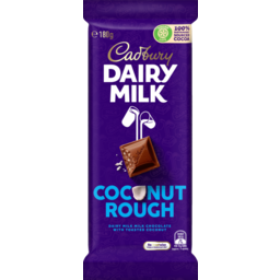 Photo of Cadbury Dairy Milk Coconut Rough Milk Chocolate Block 180g 180g