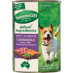 Photo of Natures Gift Casserole With Lamb Vegetables & Barley Dog Food