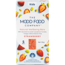Photo of MOOD FOOD COMPANY Strawberry Wellbeing Bars 5x25g