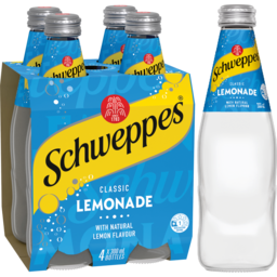 Photo of Schweppes Lemonade Soft Drink Bottle Glass Multipack Pack