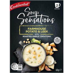 Photo of Continental Soup Sensations Farmhouse Potato & Leek With Roasted Garlic Croutons 2 Serves 60g