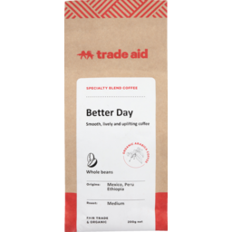 Photo of Trade Aid Coffee Better Day Blend Beans 200g