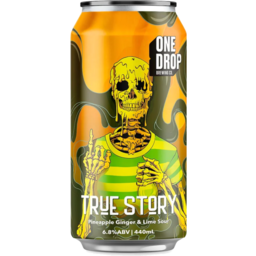 Photo of One Drop True Story Pineapple, Ginger & Lime Sour Can 440ml