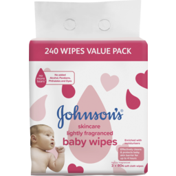 Photo of Johnson's Baby Johnson's Skincare Lightly Fragranced Baby Wipes 3 X 80 Pack