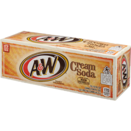 Photo of A&W Cream Soda With Aged Vanilla - 12 Pk 