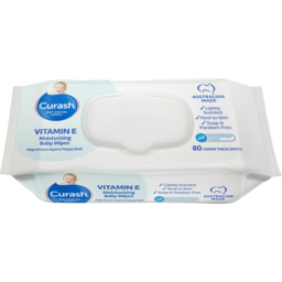 Photo of Curash Vitamin E Baby Wipes 80 Pack