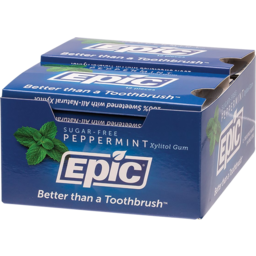 Photo of Epic (Naturally Sweet) Xylitol Peppermint Chewing Gum 12 Pieces