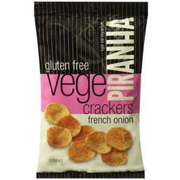 Photo of Piranha Gluten Free Vege Crackers French Onion 100gm
