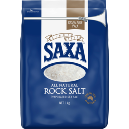 Photo of Saxa All Natural Rock Salt Evaporated Sea Salt 1kg