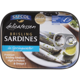 Photo of Safcol Brisling Sardines In Spring Water 110g