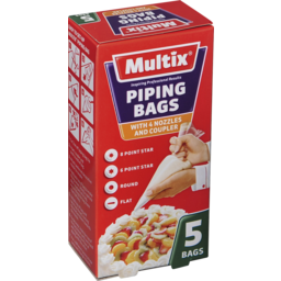 Photo of Multix Piping Bags with Interchangable Nozzles 5pk