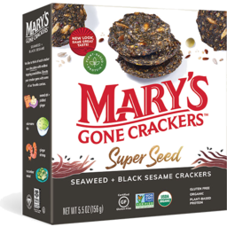 Photo of Mary's Gone Crackers Crackers - Super Seed (Seaweed & Black Sesame)