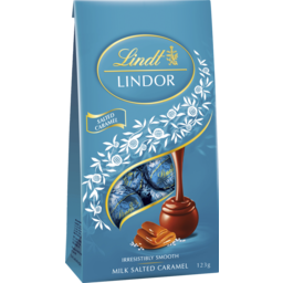 Photo of Lindt Lindor Milk Salted Caramel Bag 123g 123g